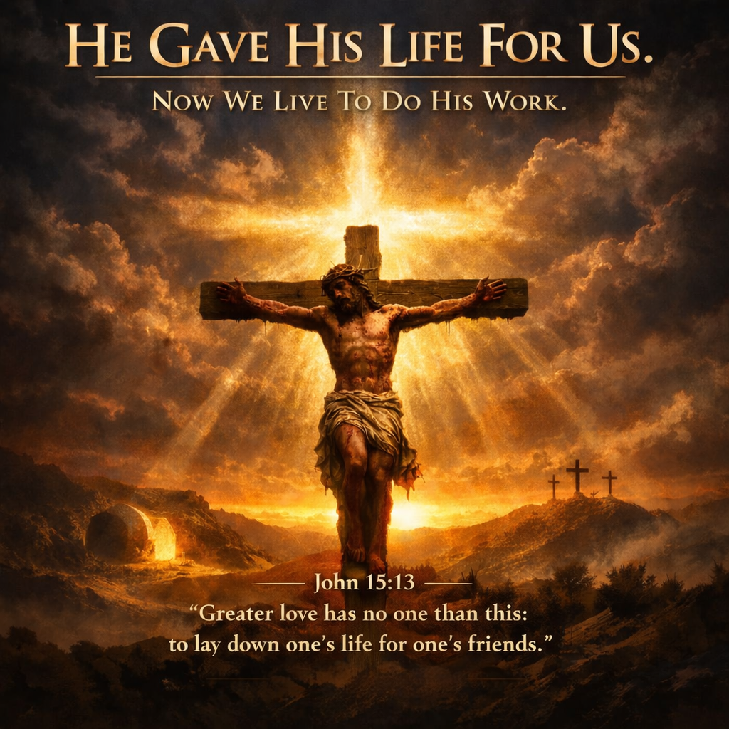 He gave his life for us